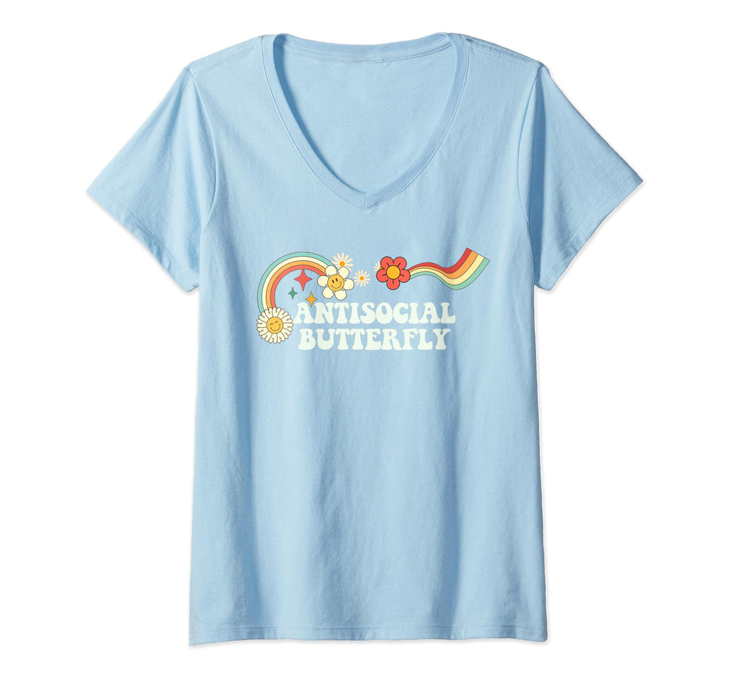 Womens Groovy Funny Antisocial T-Shirt - Casual Everyday Wear Unisex - T-Shirt, Sweatshirt, Hoodie