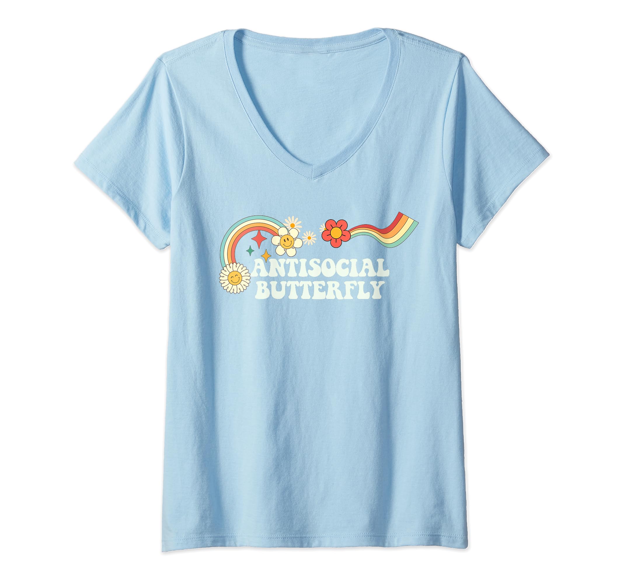 Womens Groovy Funny Antisocial T-Shirt - Casual Everyday Wear Unisex - T-Shirt, Sweatshirt, Hoodie