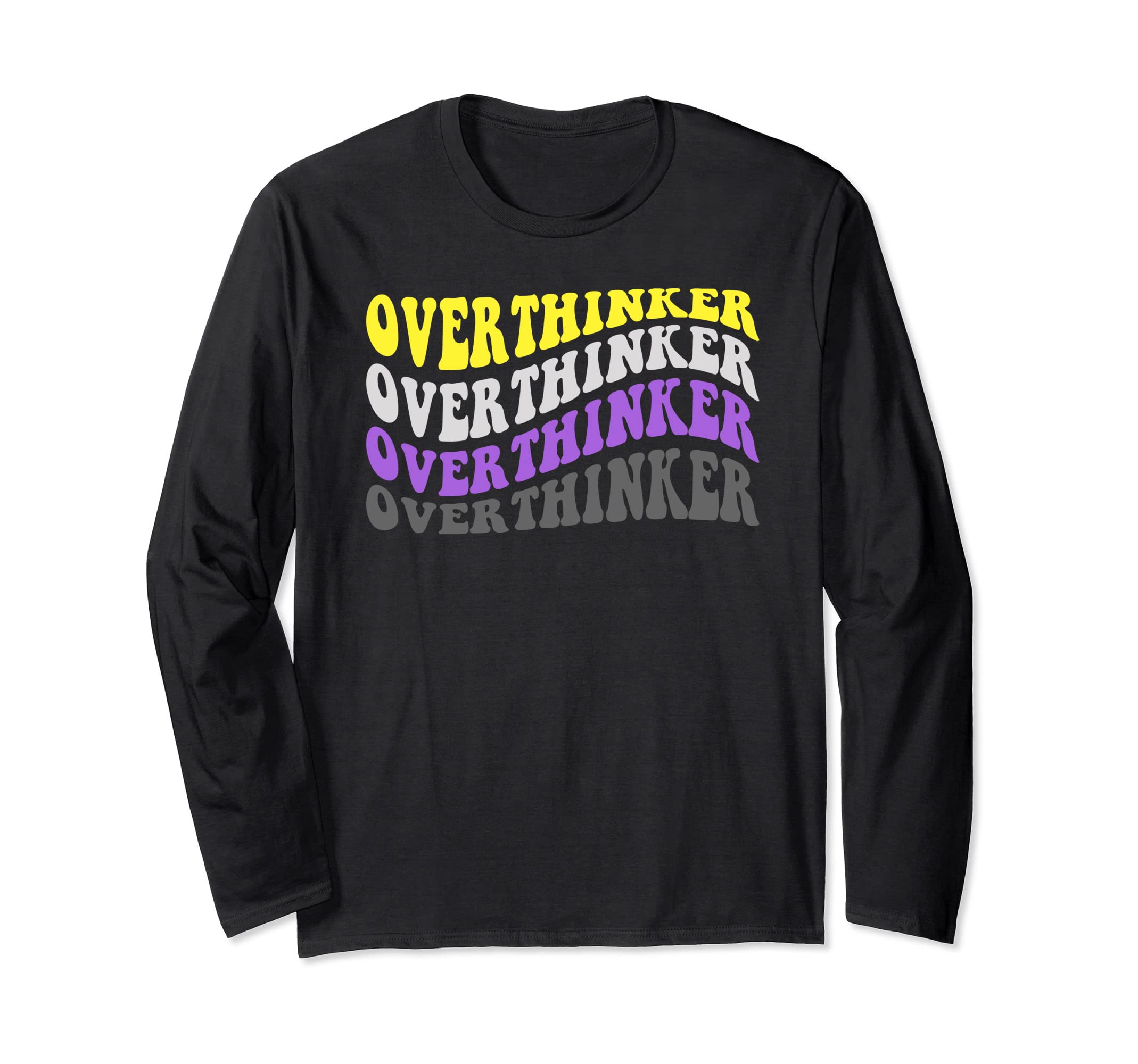 Overthinker Nonbinary Gay Pride Lgbtq T-Shirt - Graphic Print for Adults - T-Shirt, Sweatshirt, Hoodie