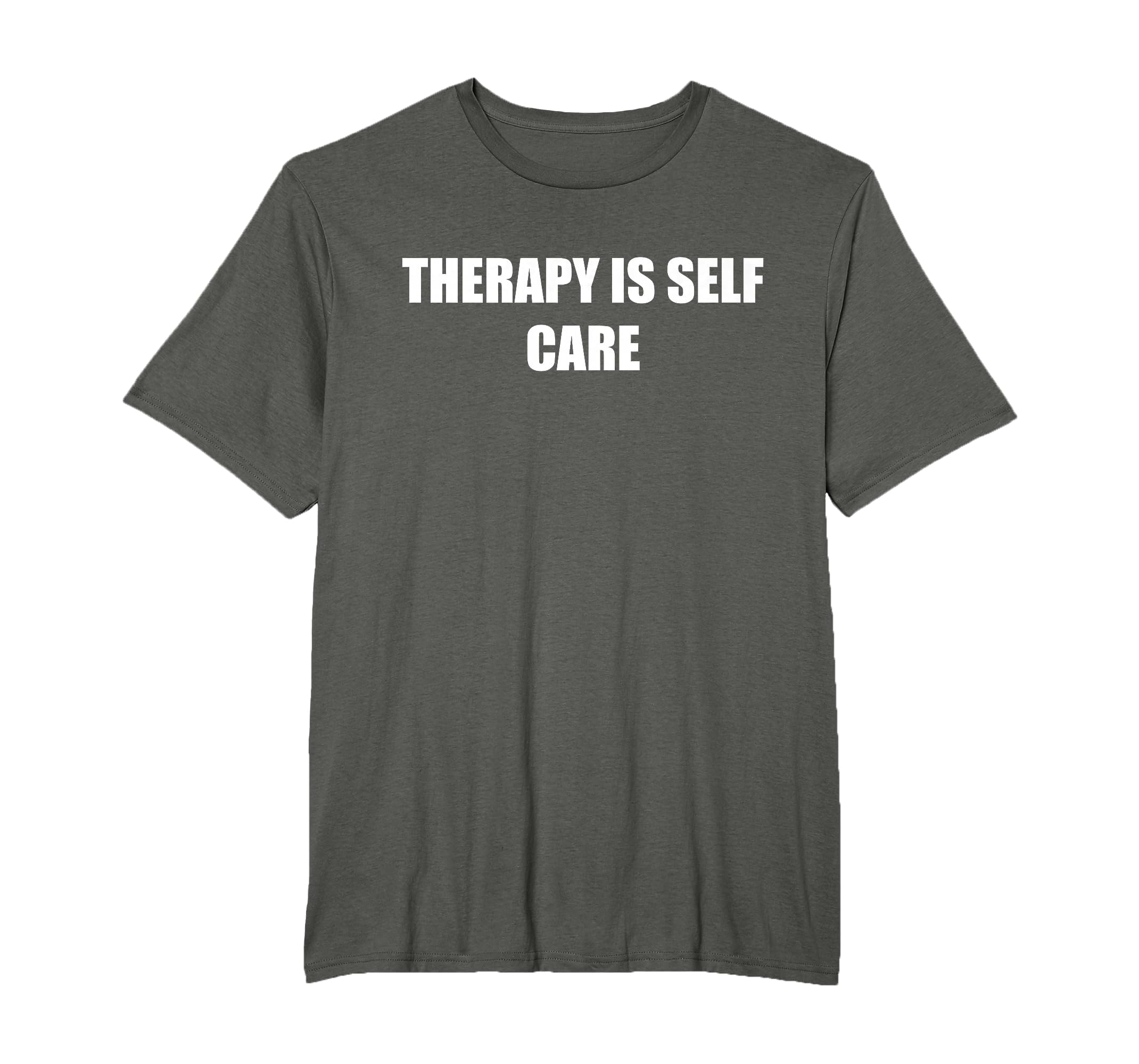 Therapy Is Self Care Mens Big And T-Shirt - Minimalist Print for Adults - T-Shirt, Sweatshirt, Hoodie