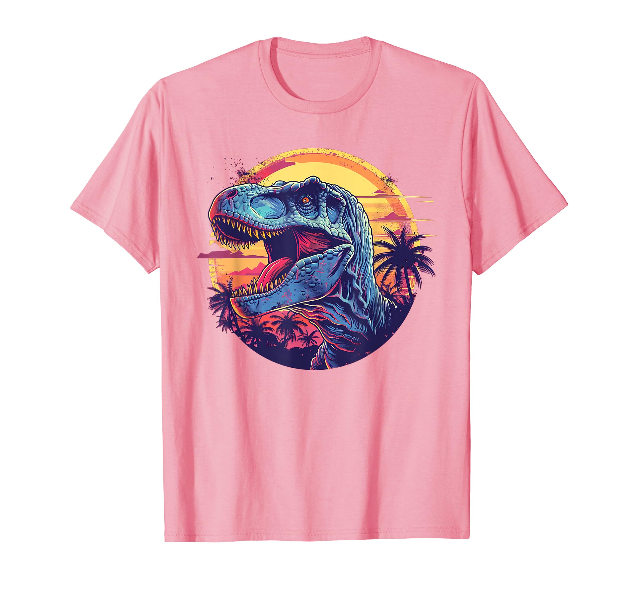 T Rex Dinosaur Vaporwave T-Shirt - Casual Everyday Wear Men Women - T-Shirt, Sweatshirt, Hoodie