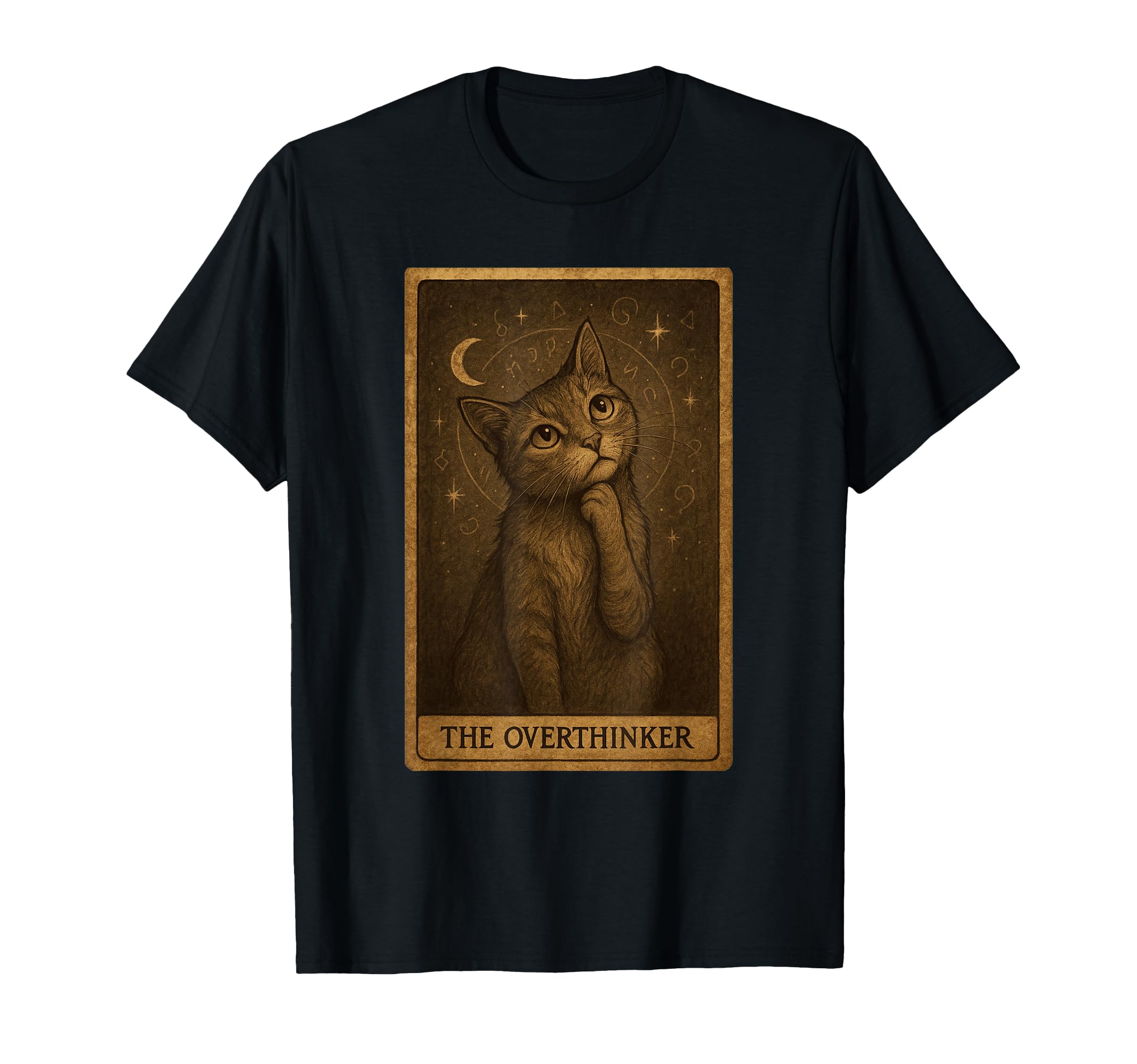 Overthinking Tarot Card Overthinker T-Shirt - Minimalist Print Men Women - T-Shirt, Sweatshirt, Hoodie