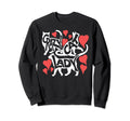Crazy Cat Lady Typography Pet Sweatshirt - Fun Novelty Design for Adults - T-Shirt, Sweatshirt, Hoodie