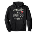 Born 1955 70Th Birthday Motorbike Hoodie - Unique Graphic Men Women - T-Shirt, Sweatshirt, Hoodie