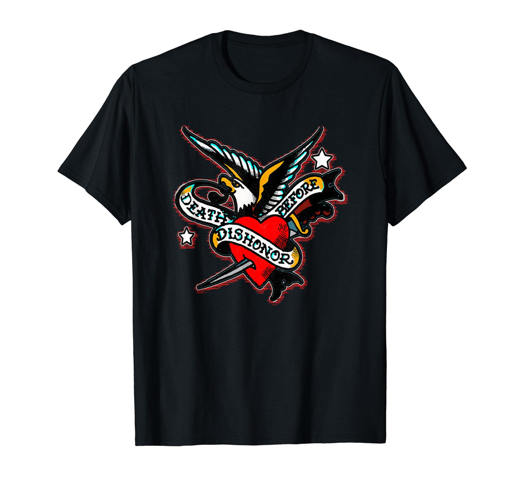 Patriotic Eagle Tattoo T-Shirt - Custom Art Print Unisex - T-Shirt, Sweatshirt, Hoodie