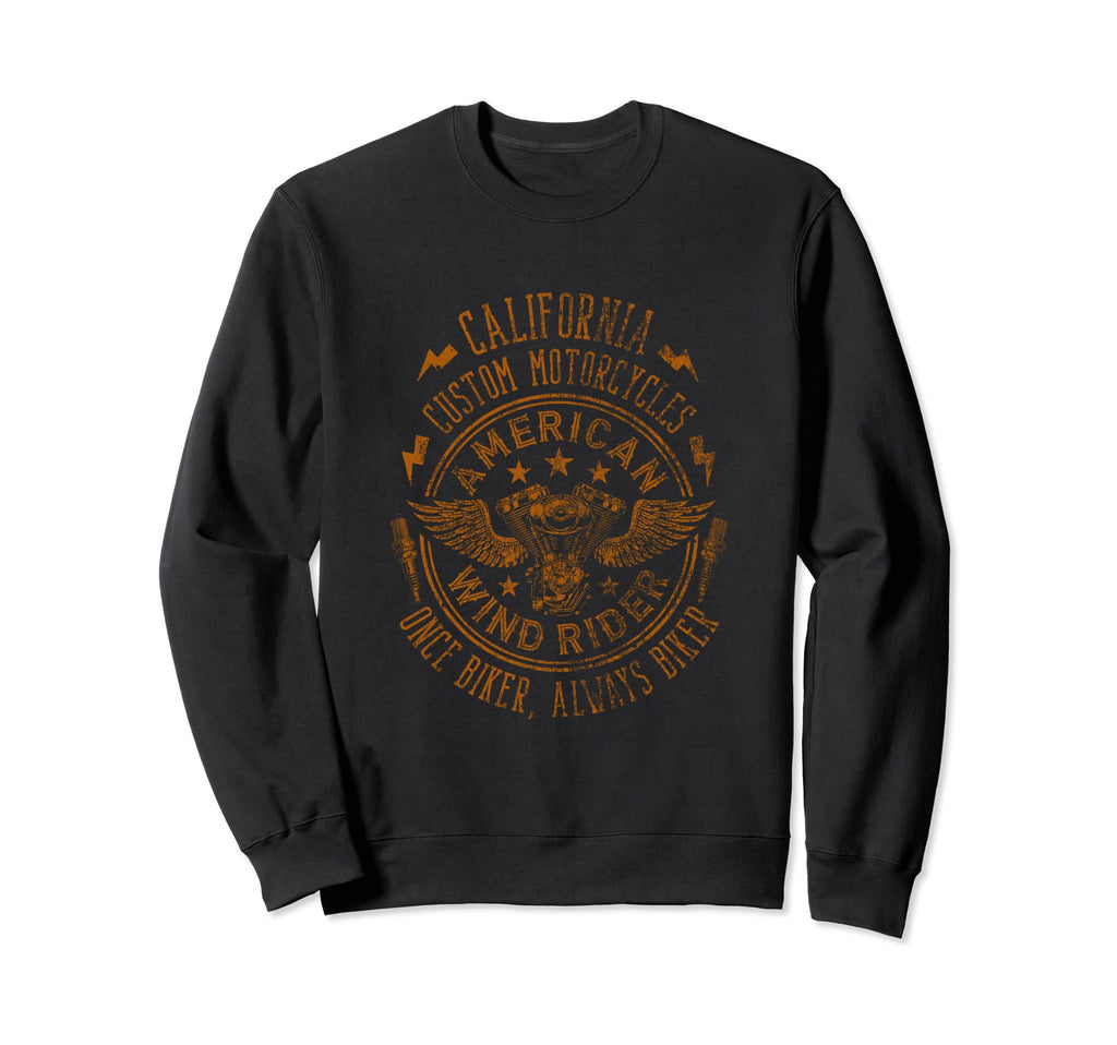 American Custom Motorcycles Illustration Sweatshirt - Graphic Print Unisex - T-Shirt, Sweatshirt, Hoodie