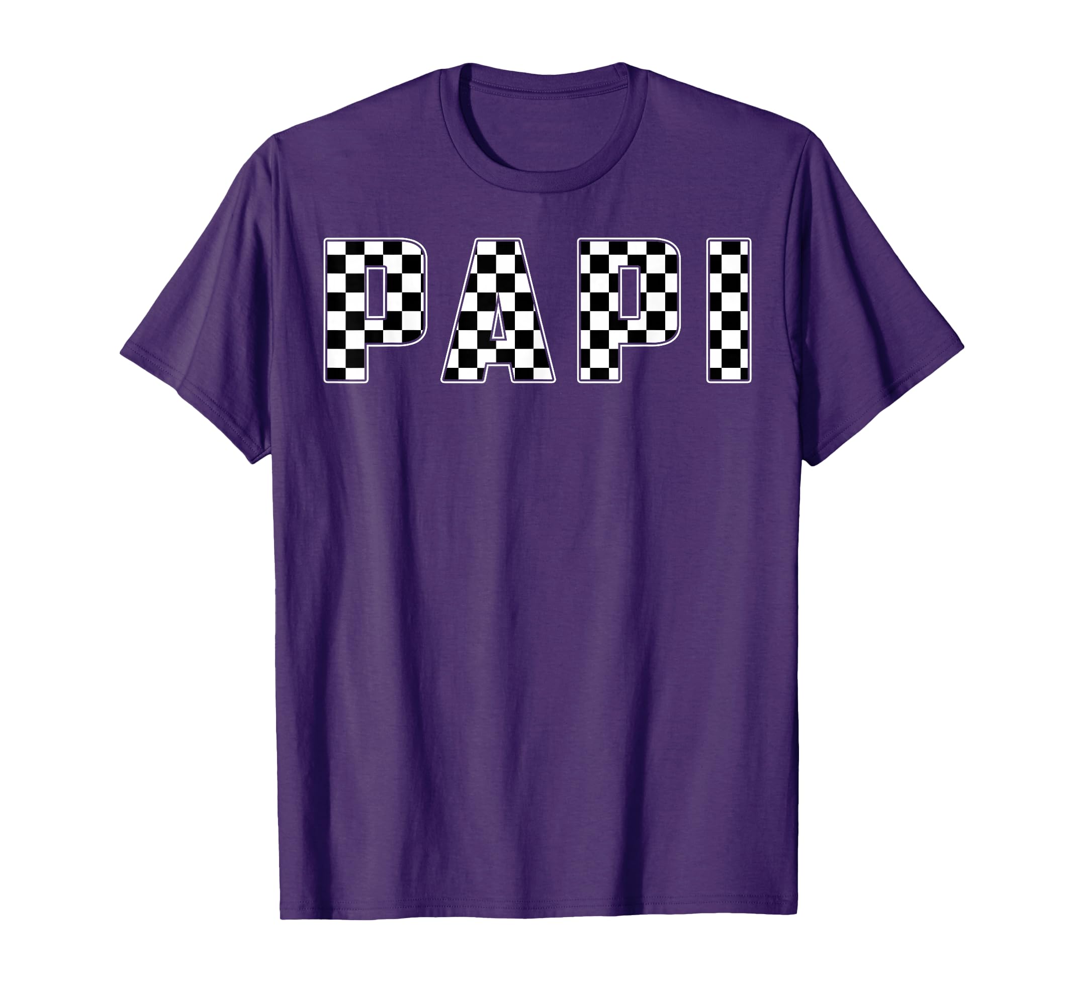 Papi Racing Race Car Papi Checkered T-Shirt - Unique Graphic for Adults - T-Shirt, Sweatshirt, Hoodie