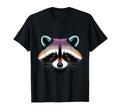 Vibrant Colorful Raccoon Face Head T-Shirt - Custom Art Print Unisex - T-Shirt, Sweatshirt, Hoodie