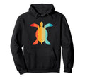 Turtle Silhouette 70S 80S Distressed Hoodie - Aesthetic Graphic for Adults - T-Shirt, Sweatshirt, Hoodie