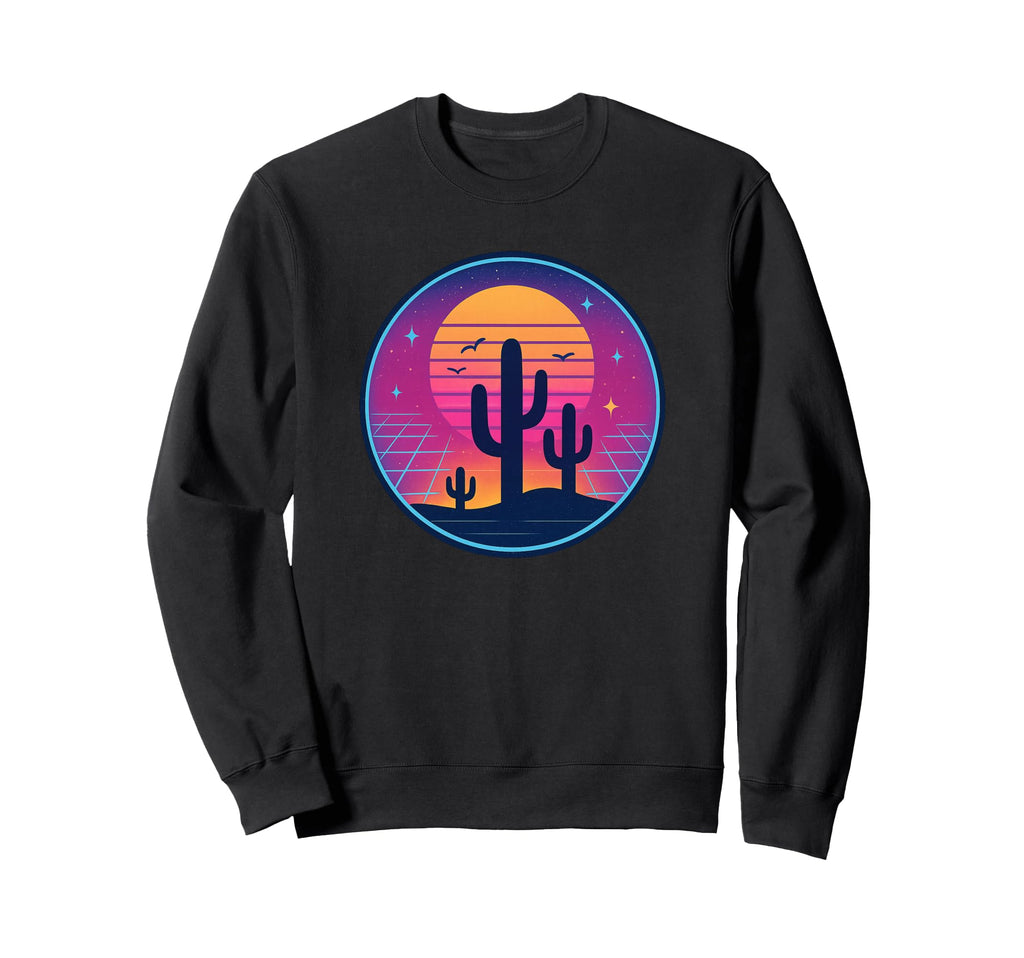 Desert Sunset 70S 80S Nostalgic Sweatshirt - Graphic Print Men Women - T-Shirt, Sweatshirt, Hoodie