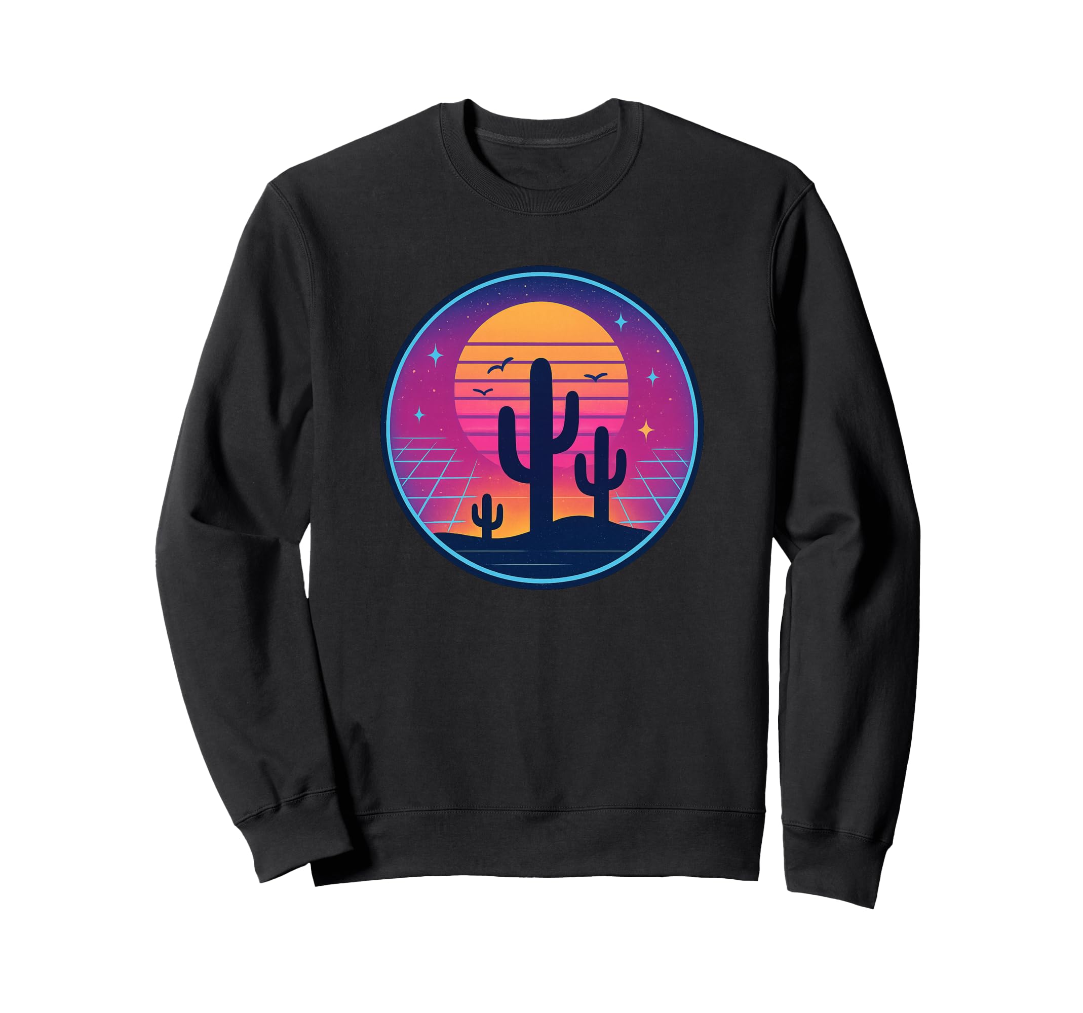 Desert Sunset 70S 80S Nostalgic Sweatshirt - Graphic Print Men Women - T-Shirt, Sweatshirt, Hoodie
