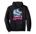 Roller Skating Skate 1970S Keep Rolling Hoodie - Novelty Apparel Unisex - T-Shirt, Sweatshirt, Hoodie