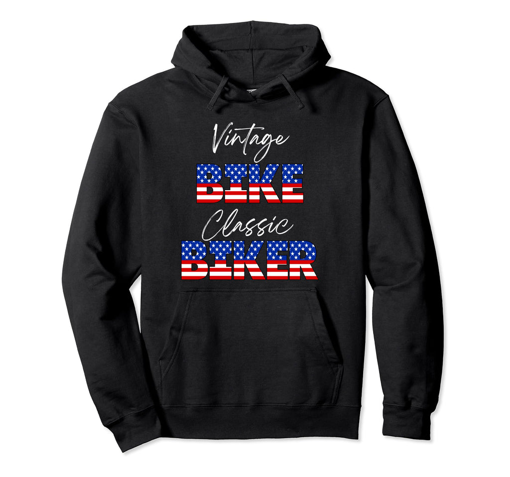 Motorcycle Patriotic American Flag Hoodie - Graphic Print Men Women - T-Shirt, Sweatshirt, Hoodie
