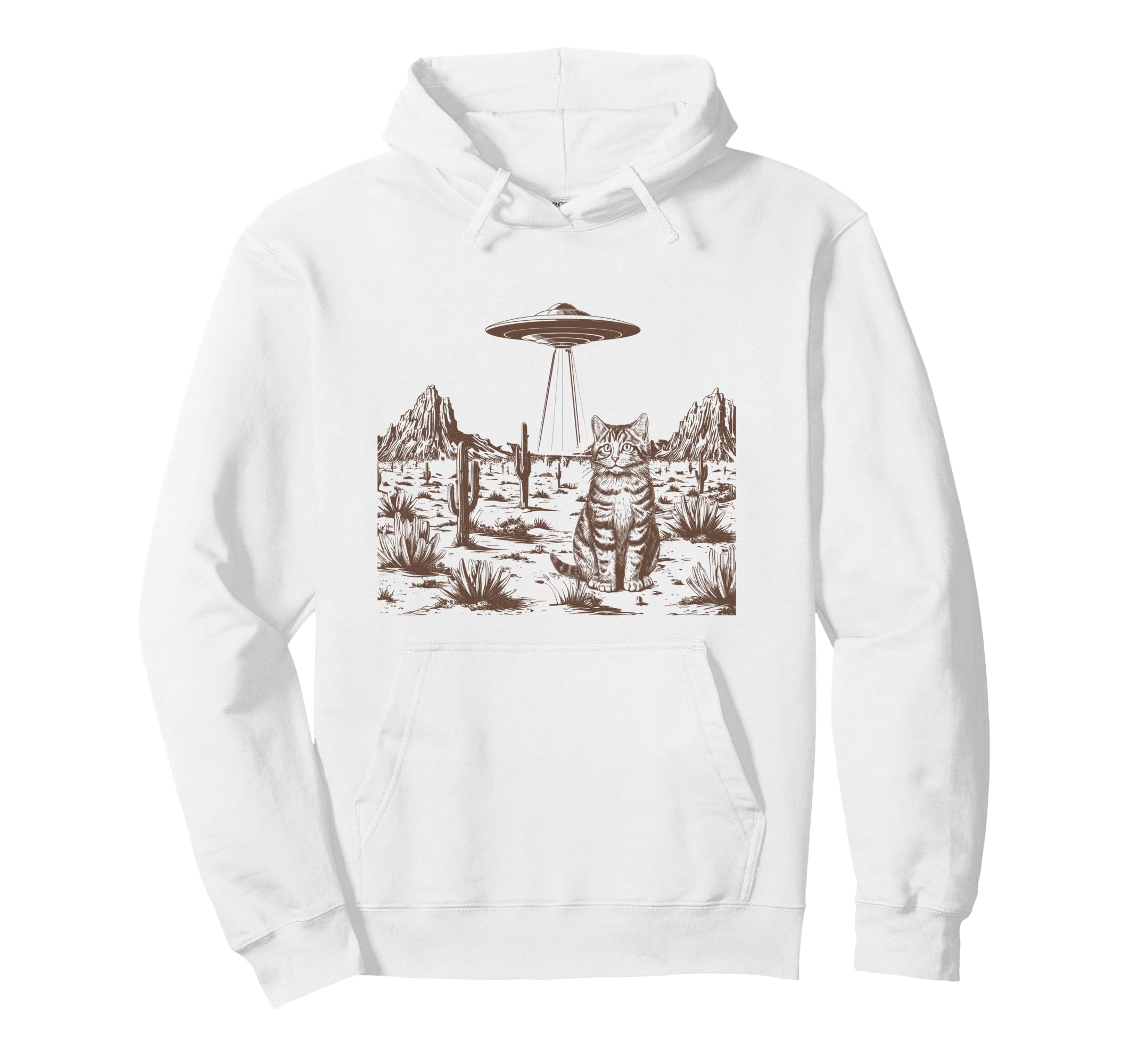 Ufo Cowboy Cat 90S Western Rodeo Hoodie - Streetwear Style for Adults - T-Shirt, Sweatshirt, Hoodie