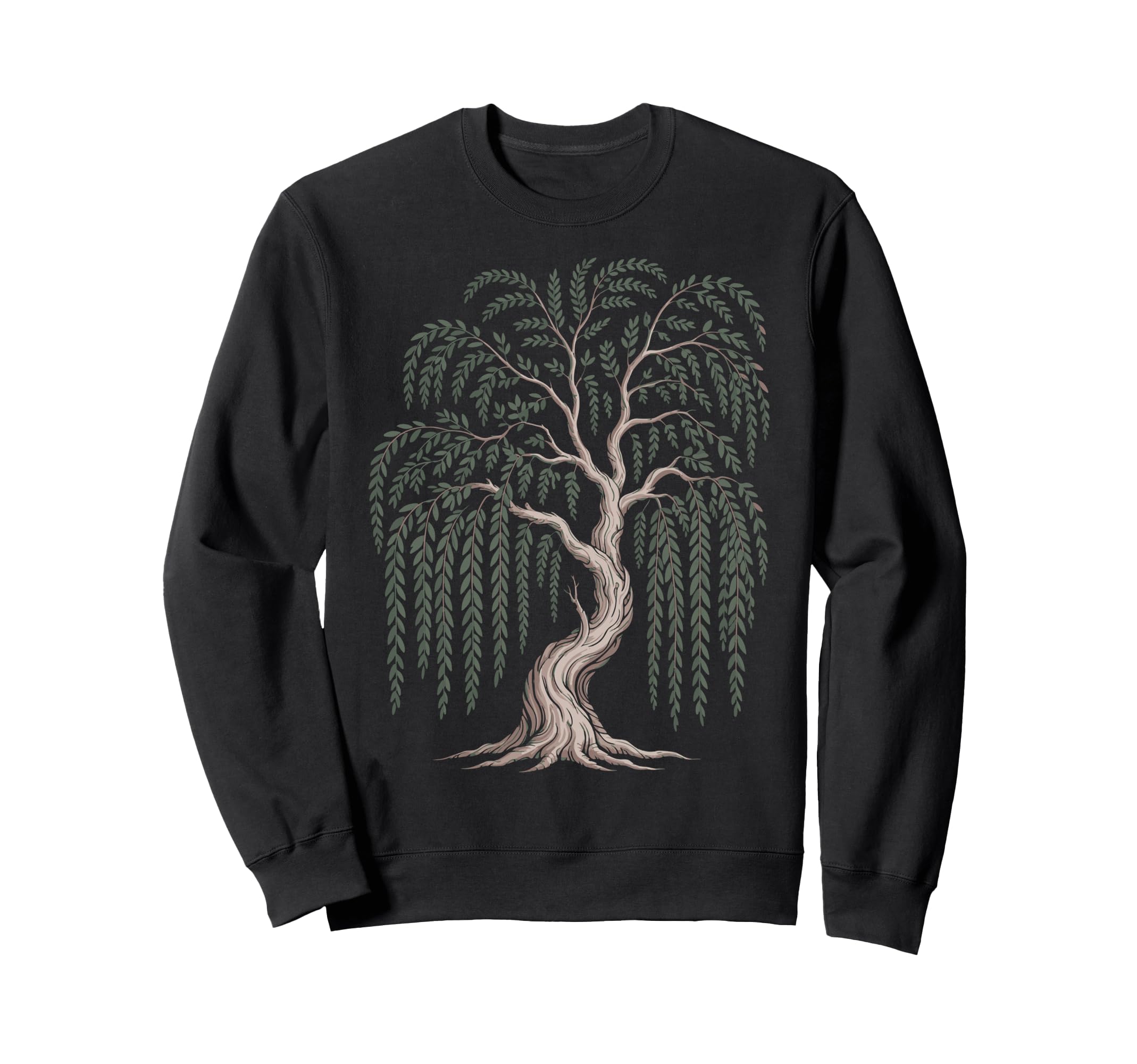 Mindfulness Weeping Willow Tree Sweatshirt - Unique Graphic for Adults - T-Shirt, Sweatshirt, Hoodie