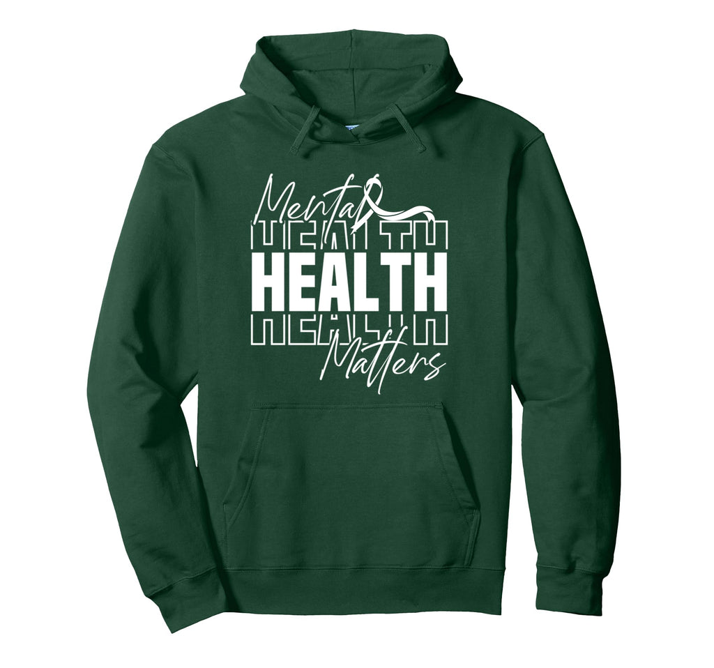 Mental Health Month We Wear Green Hoodie - Aesthetic Graphic Men Women - T-Shirt, Sweatshirt, Hoodie