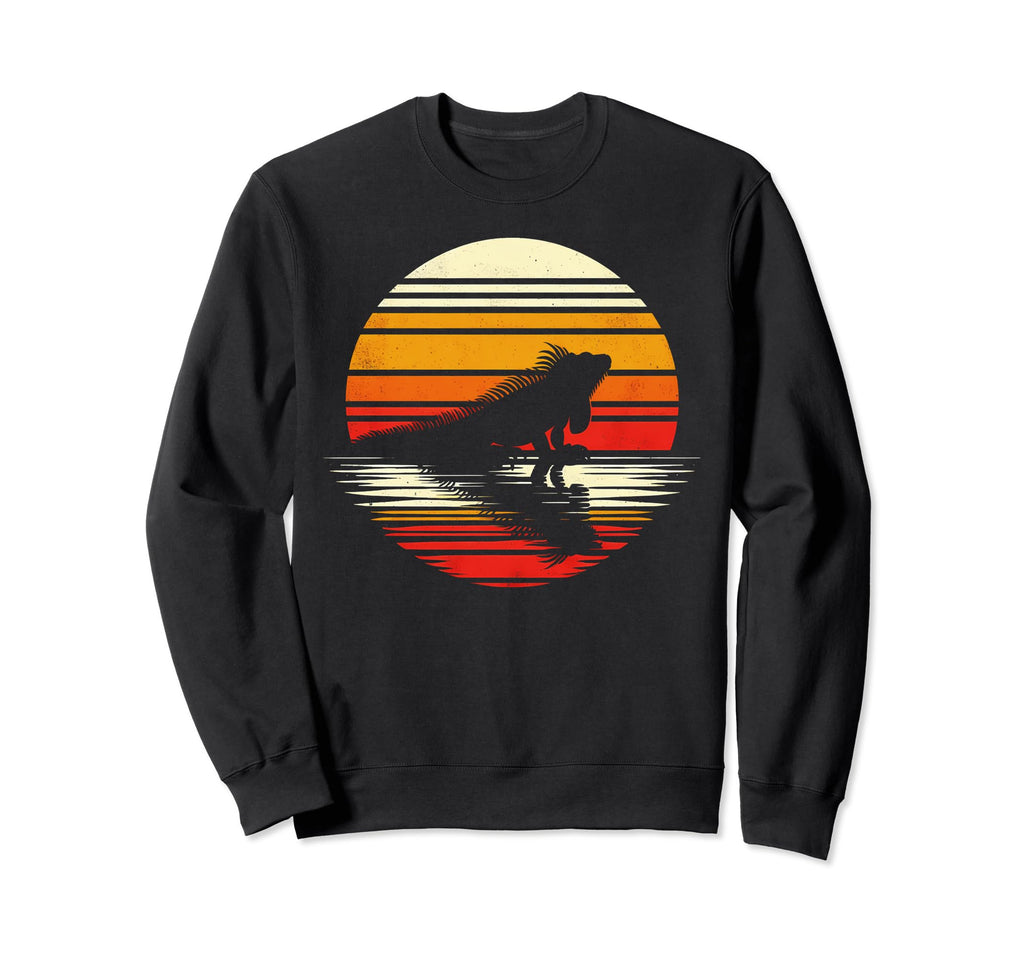 Iguana Sunset Safari 70S Sweatshirt - Unique Graphic for Adults - T-Shirt, Sweatshirt, Hoodie