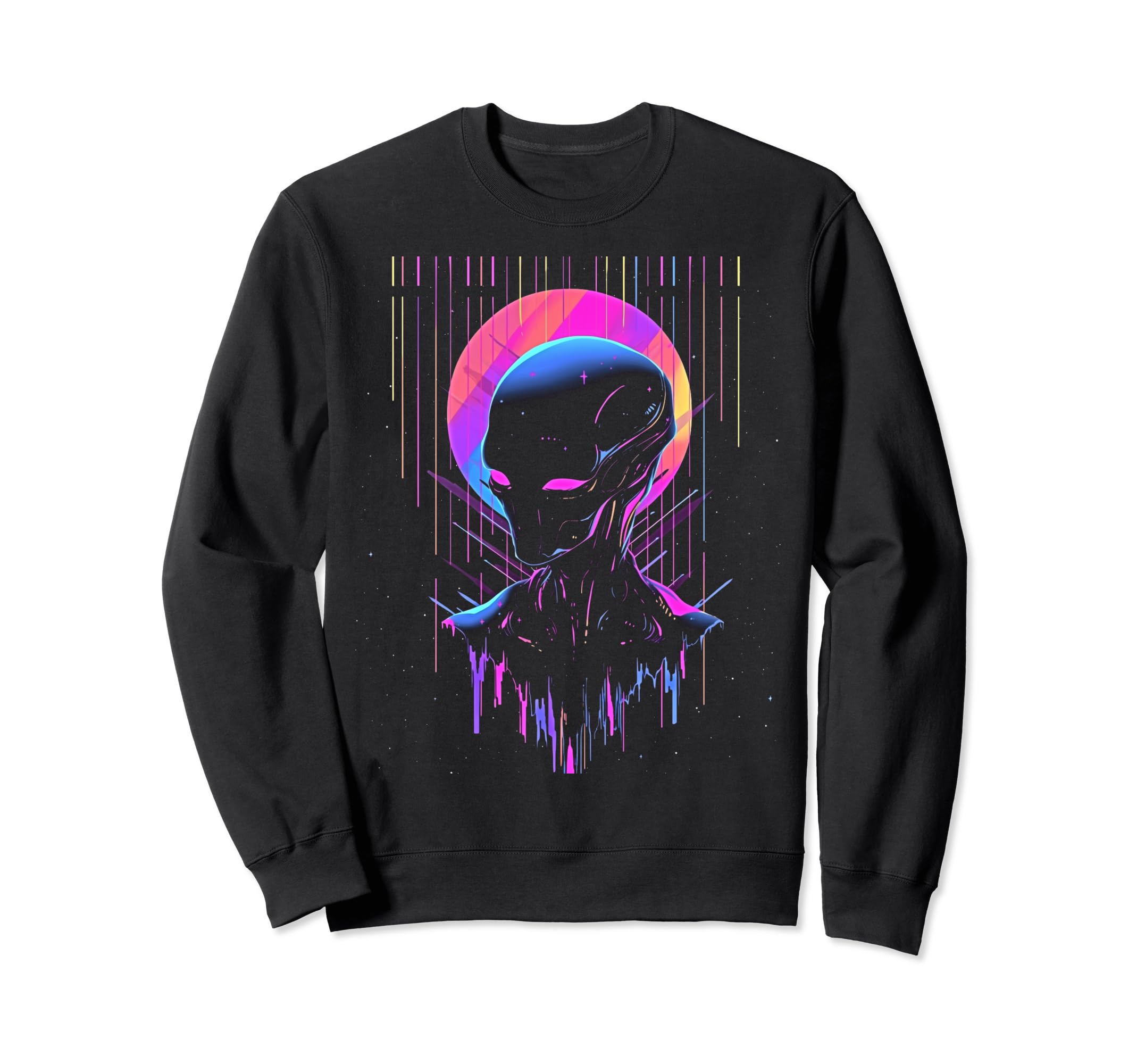 Synthwave Alien Cyberpunk 80S Sci Fi 35 Sweatshirt - Novelty Apparel Unisex - T-Shirt, Sweatshirt, Hoodie