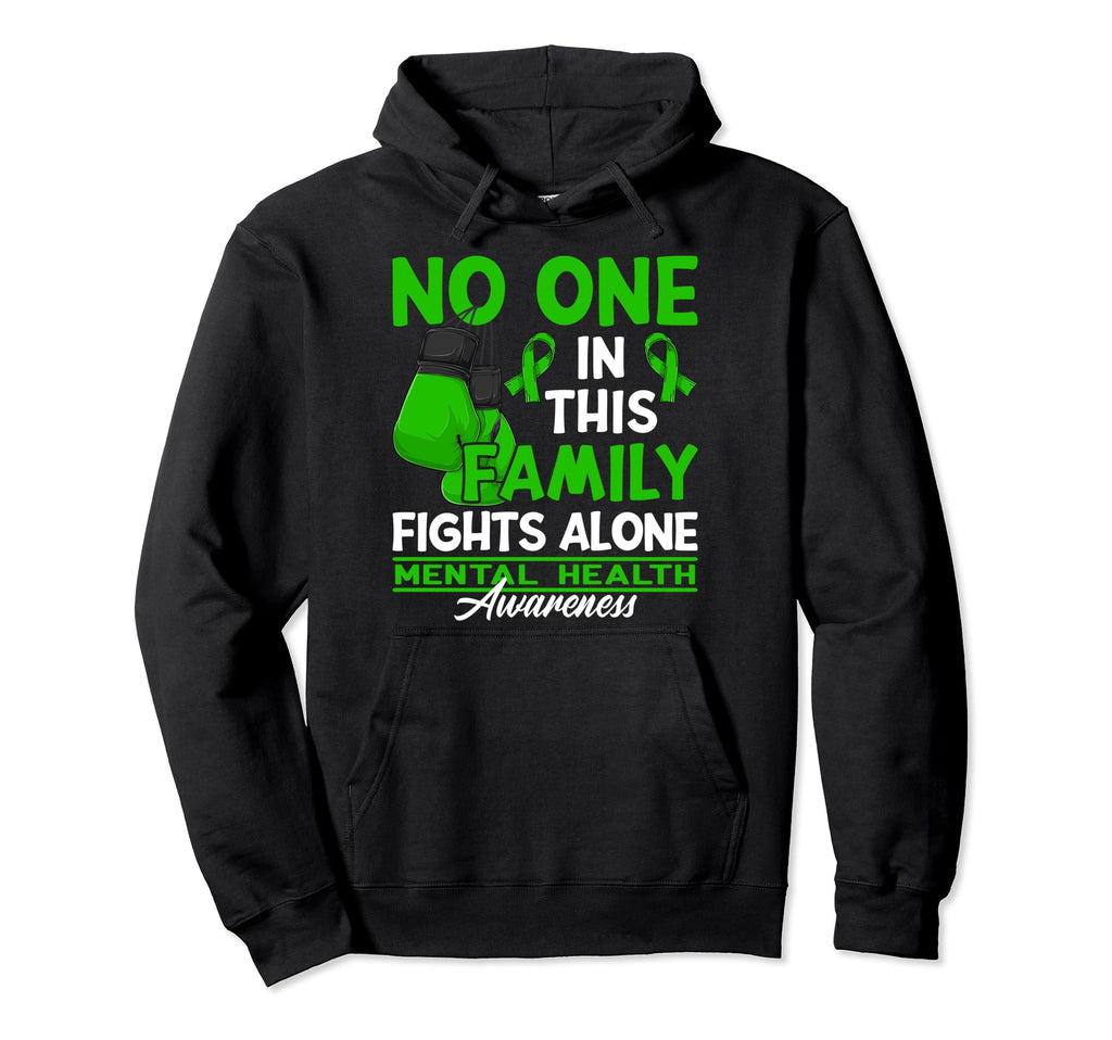 No One This Family Fights Alone I Hoodie - Fun Novelty Design for Adults - T-Shirt, Sweatshirt, Hoodie