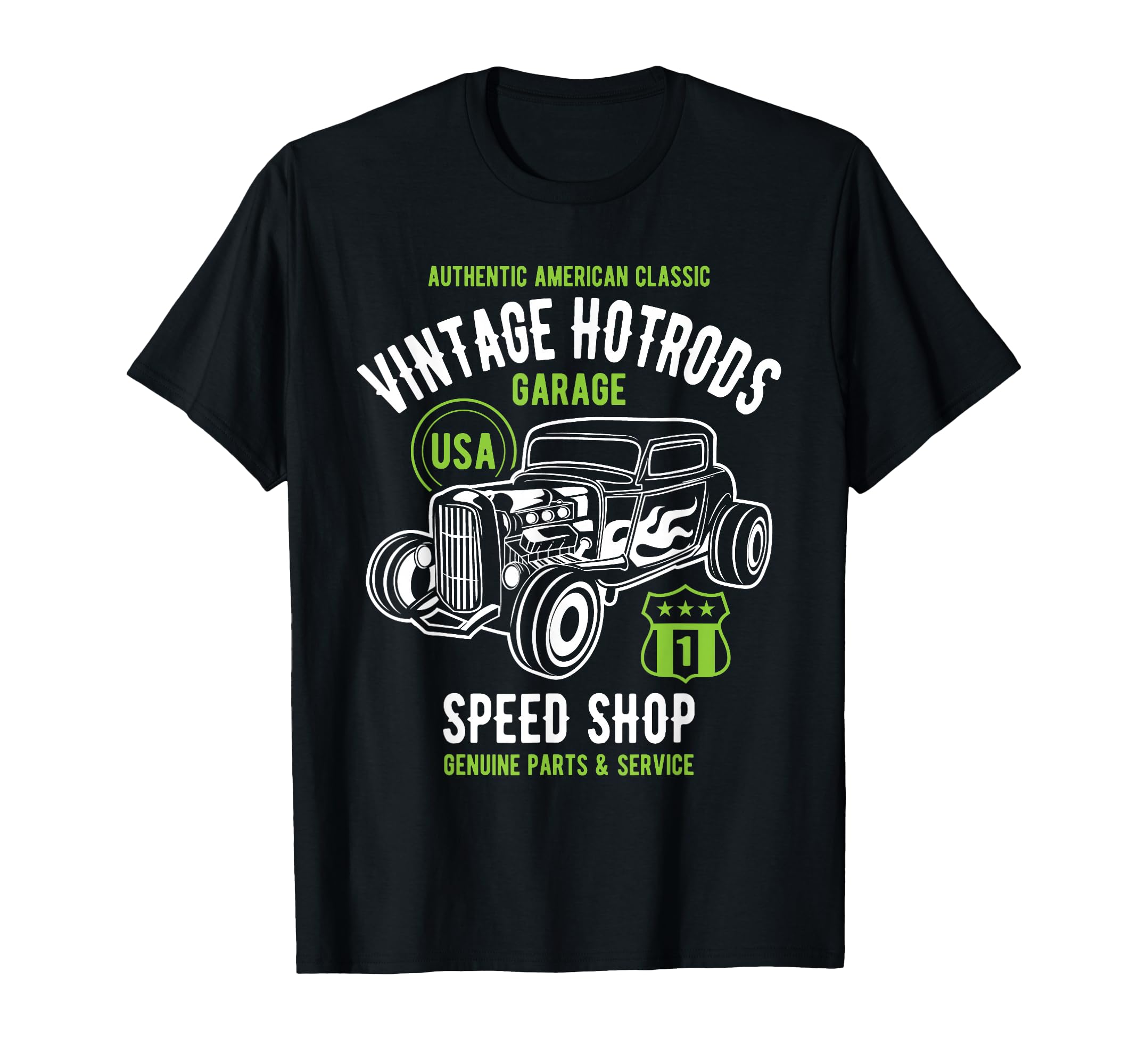 Speed Shop Hotrod Car T-Shirt - Graphic Print Unisex - T-Shirt, Sweatshirt, Hoodie