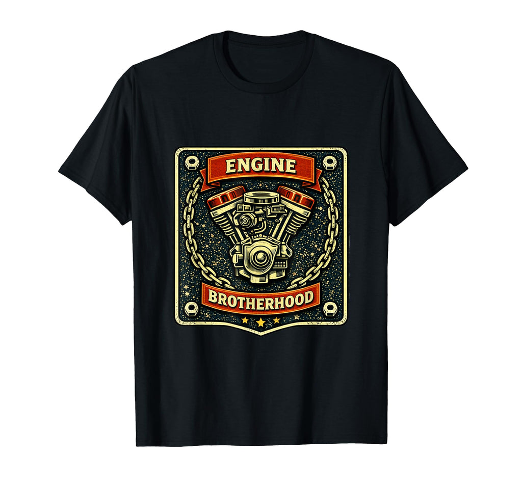 Motorcycle Engine Garage T-Shirt - Minimalist Print Men Women - T-Shirt, Sweatshirt, Hoodie