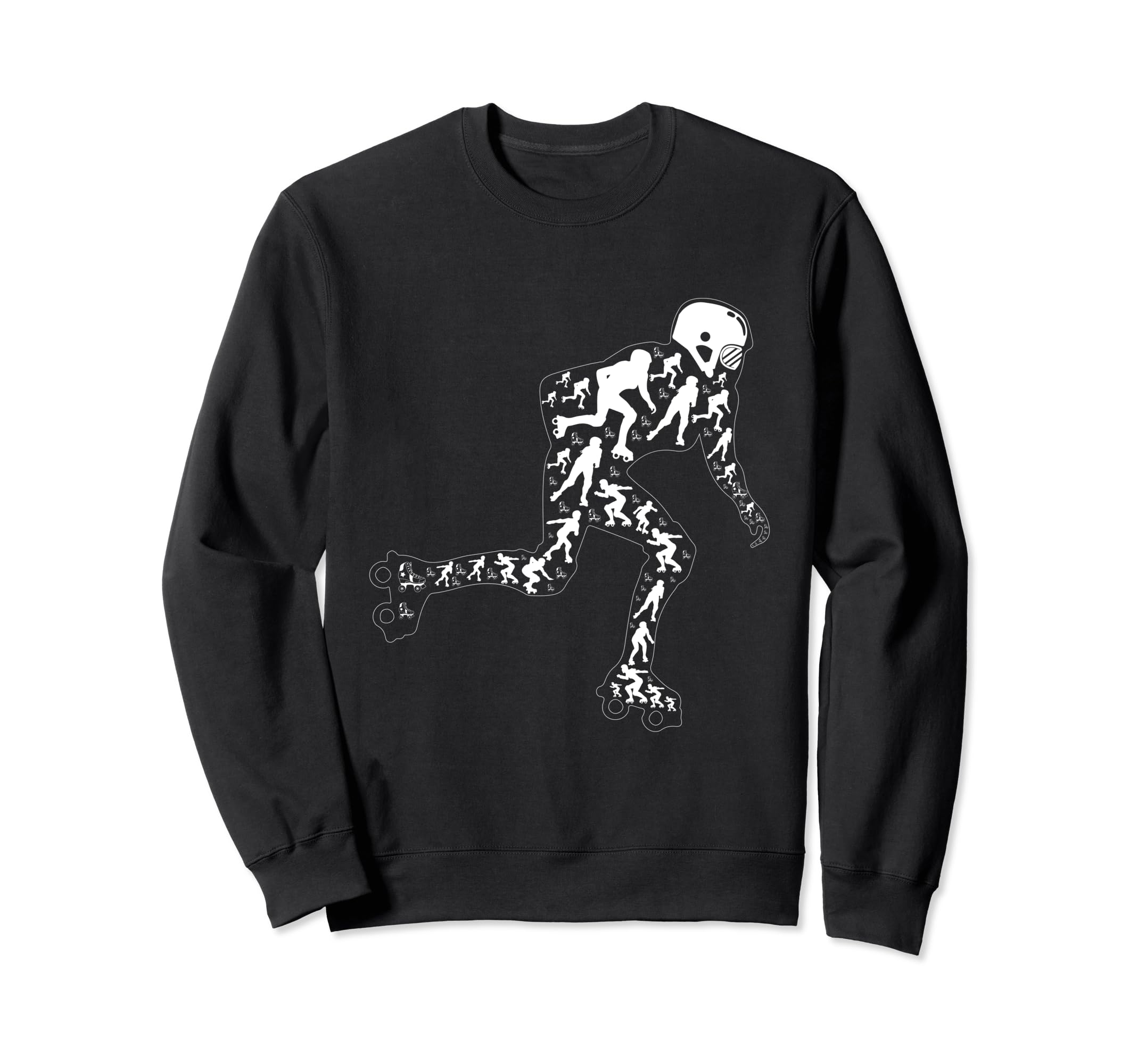 Roller Skater Silhouette Roller Sweatshirt - Trendy Graphic Men Women - T-Shirt, Sweatshirt, Hoodie