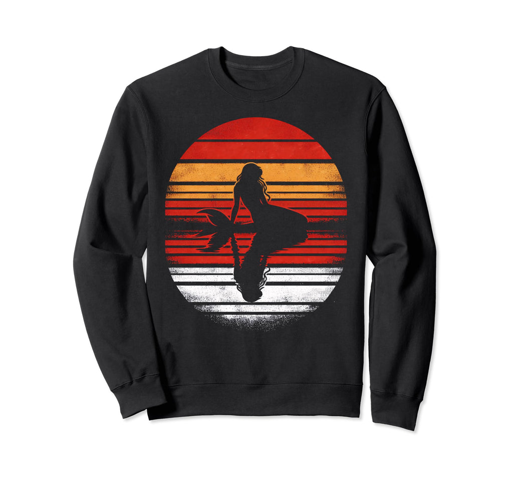Mermaid Sunset Safari 70S Sweatshirt - Minimalist Print Unisex - T-Shirt, Sweatshirt, Hoodie