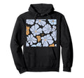 Abstract Floral Blue Pattern Hoodie - Graphic Print Men Women - T-Shirt, Sweatshirt, Hoodie