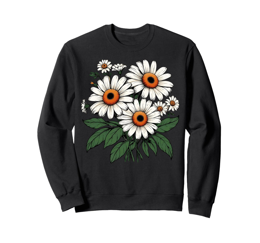 Daisies Wildflower Botanical Sweatshirt - Casual Everyday Wear for Adults - T-Shirt, Sweatshirt, Hoodie