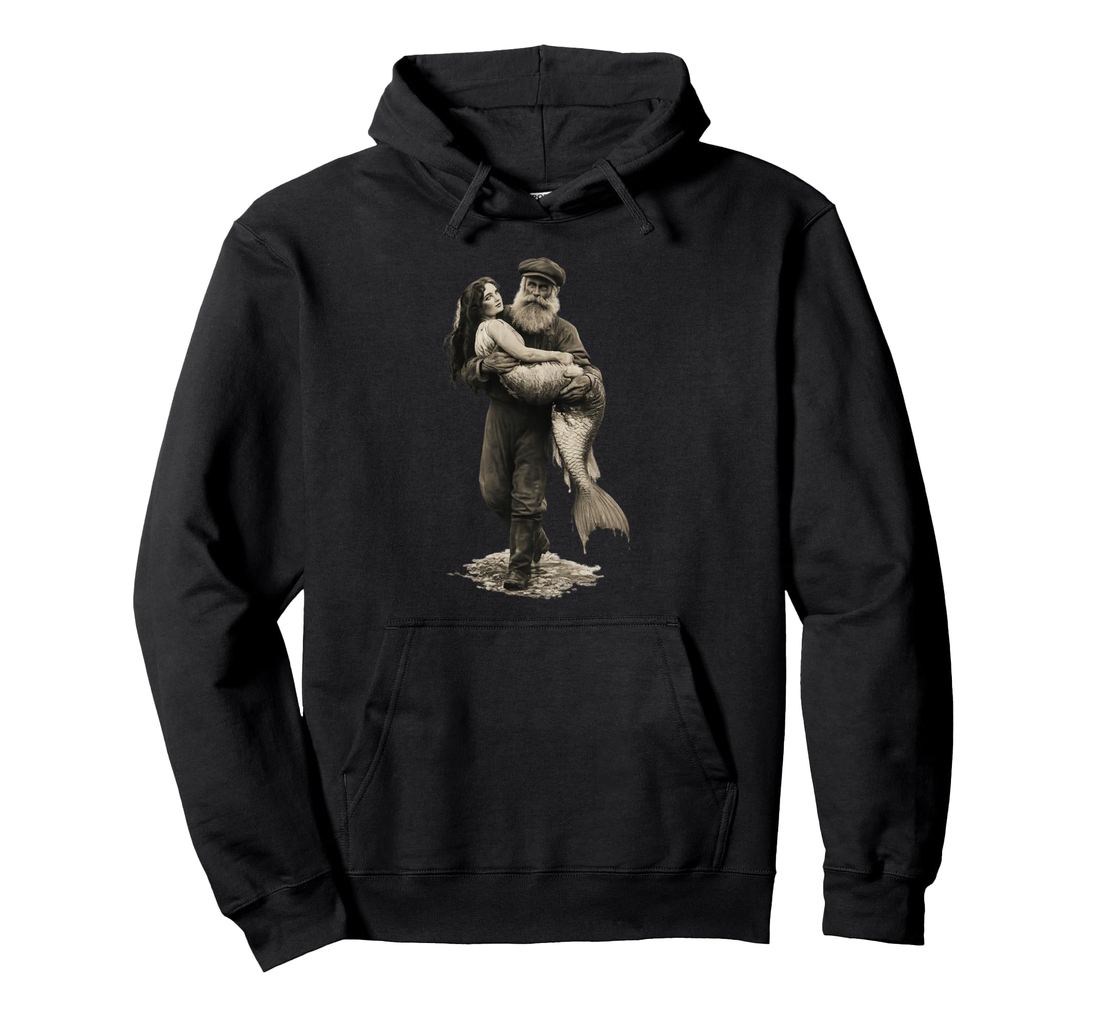 Sea Maiden Illustration Hoodie - Casual Everyday Wear Unisex - T-Shirt, Sweatshirt, Hoodie