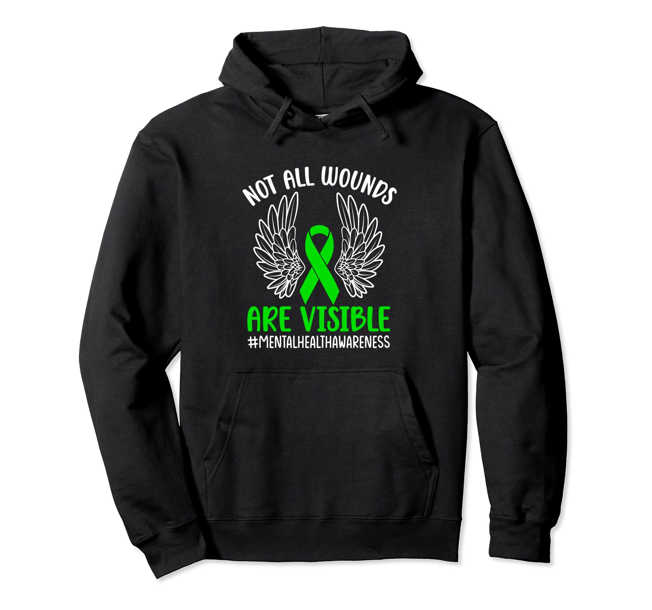 Not All Wounds Are Visible Mentalhealth Hoodie - Minimalist Print Unisex - T-Shirt, Sweatshirt, Hoodie