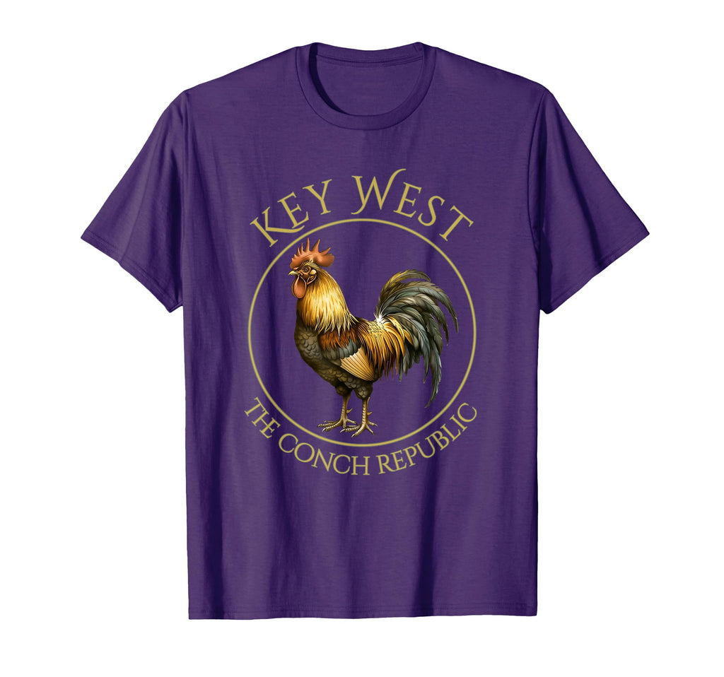 Rooster Key West Florida Vacation T-Shirt - Minimalist Print Men Women - T-Shirt, Sweatshirt, Hoodie