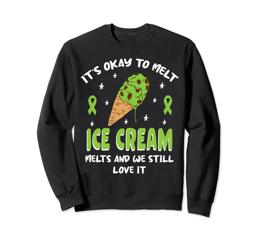 Ice Cream Melts Depression Mental Sweatshirt - Custom Art Print for Adults - T-Shirt, Sweatshirt, Hoodie