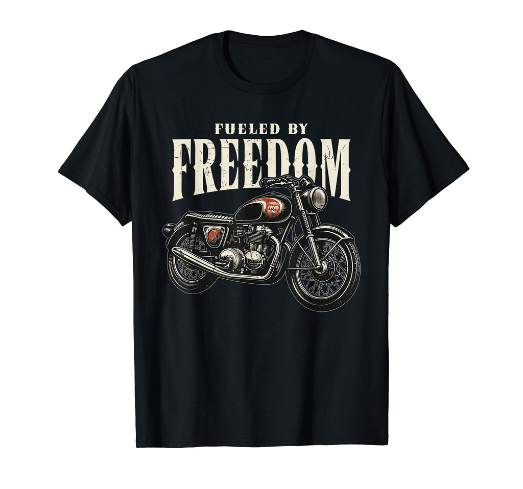 Fueled Freedom Motorcycle Retired T-Shirt - Casual Everyday Wear Unisex - T-Shirt, Sweatshirt, Hoodie