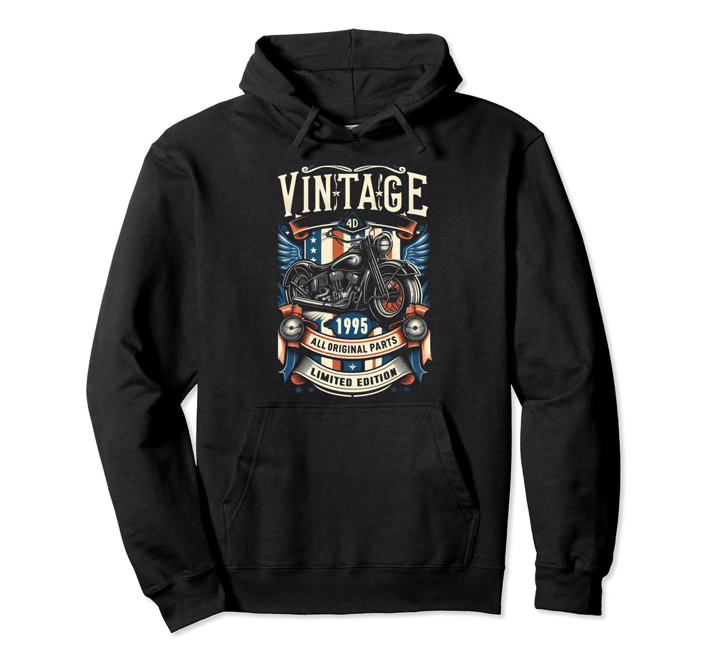 1995 Born 1995 29Th Birthday Motorcycle Hoodie - Graphic Print Men Women - T-Shirt, Sweatshirt, Hoodie