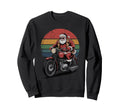 Santa Riding Motorcycle 90S Holiday Sweatshirt - Trendy Graphic Men Women - T-Shirt, Sweatshirt, Hoodie