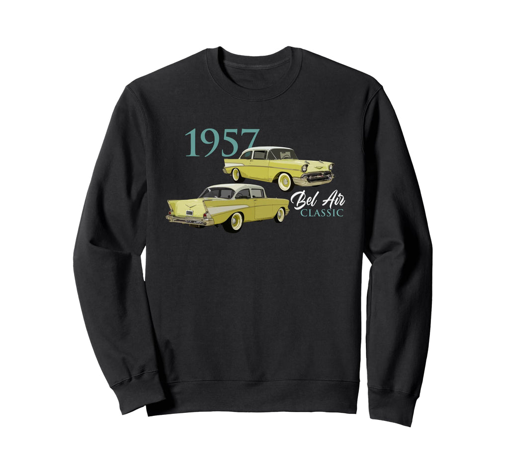 Cars Cars 1957 Bel Air 1950S Car Sweatshirt - Custom Art Print for Adults - T-Shirt, Sweatshirt, Hoodie