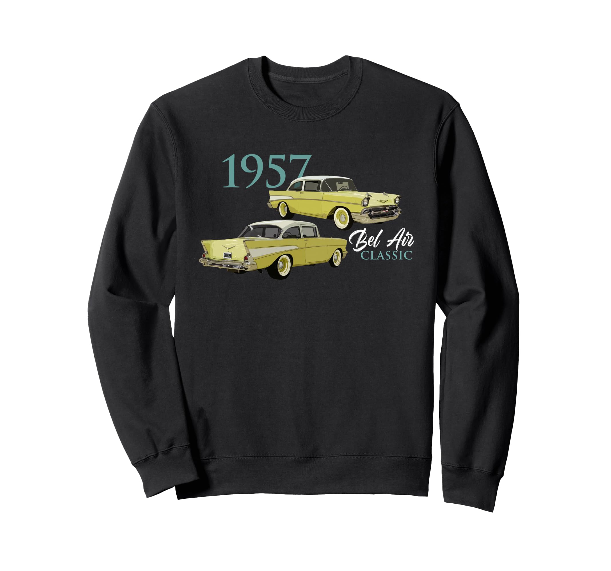 Cars Cars 1957 Bel Air 1950S Car Sweatshirt - Custom Art Print for Adults - T-Shirt, Sweatshirt, Hoodie