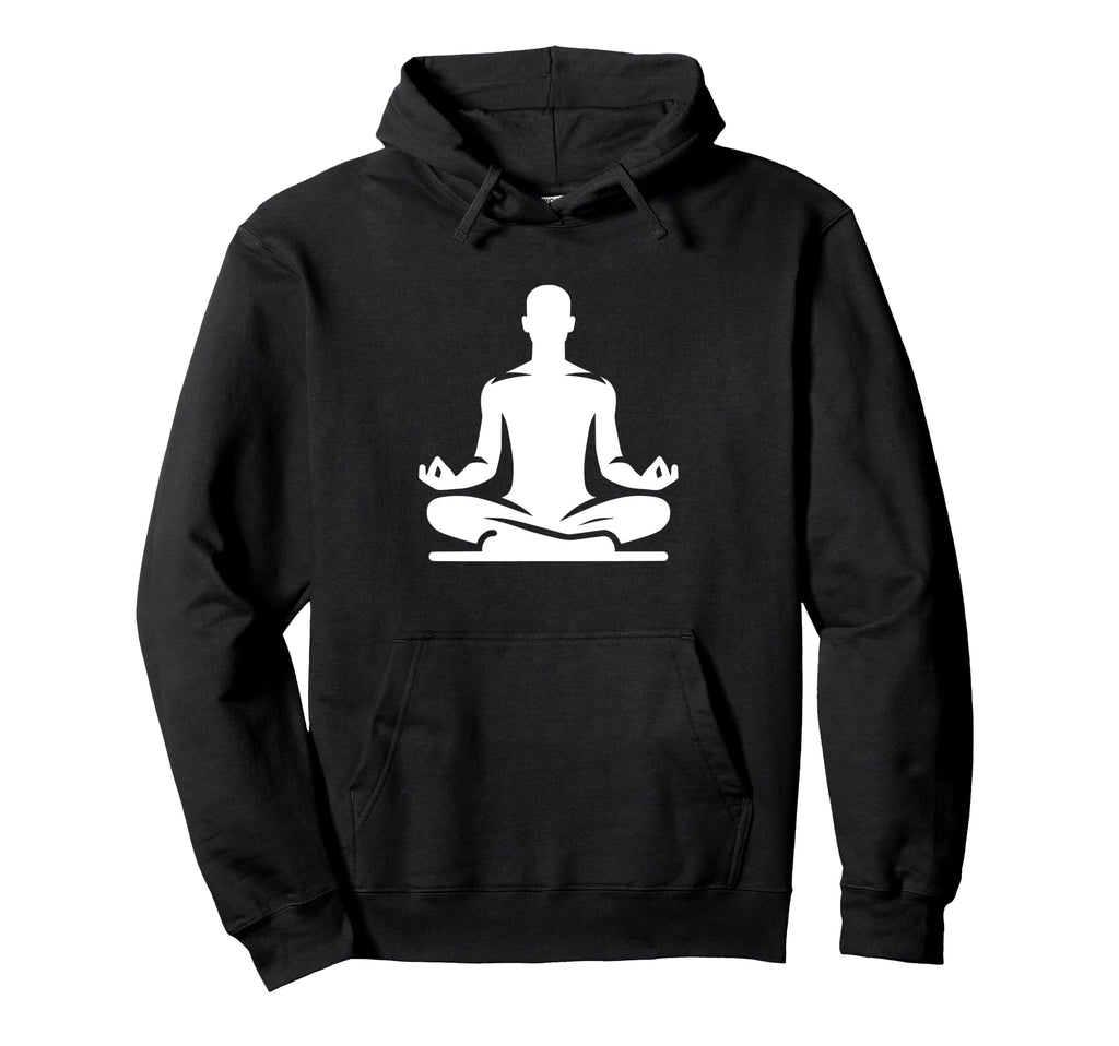Meditating Person Silhouette Minimalist Hoodie - Streetwear Style Unisex - T-Shirt, Sweatshirt, Hoodie
