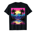 Vaporwave Aesthetic Sunset Mountains T-Shirt - Trendy Graphic for Adults - T-Shirt, Sweatshirt, Hoodie