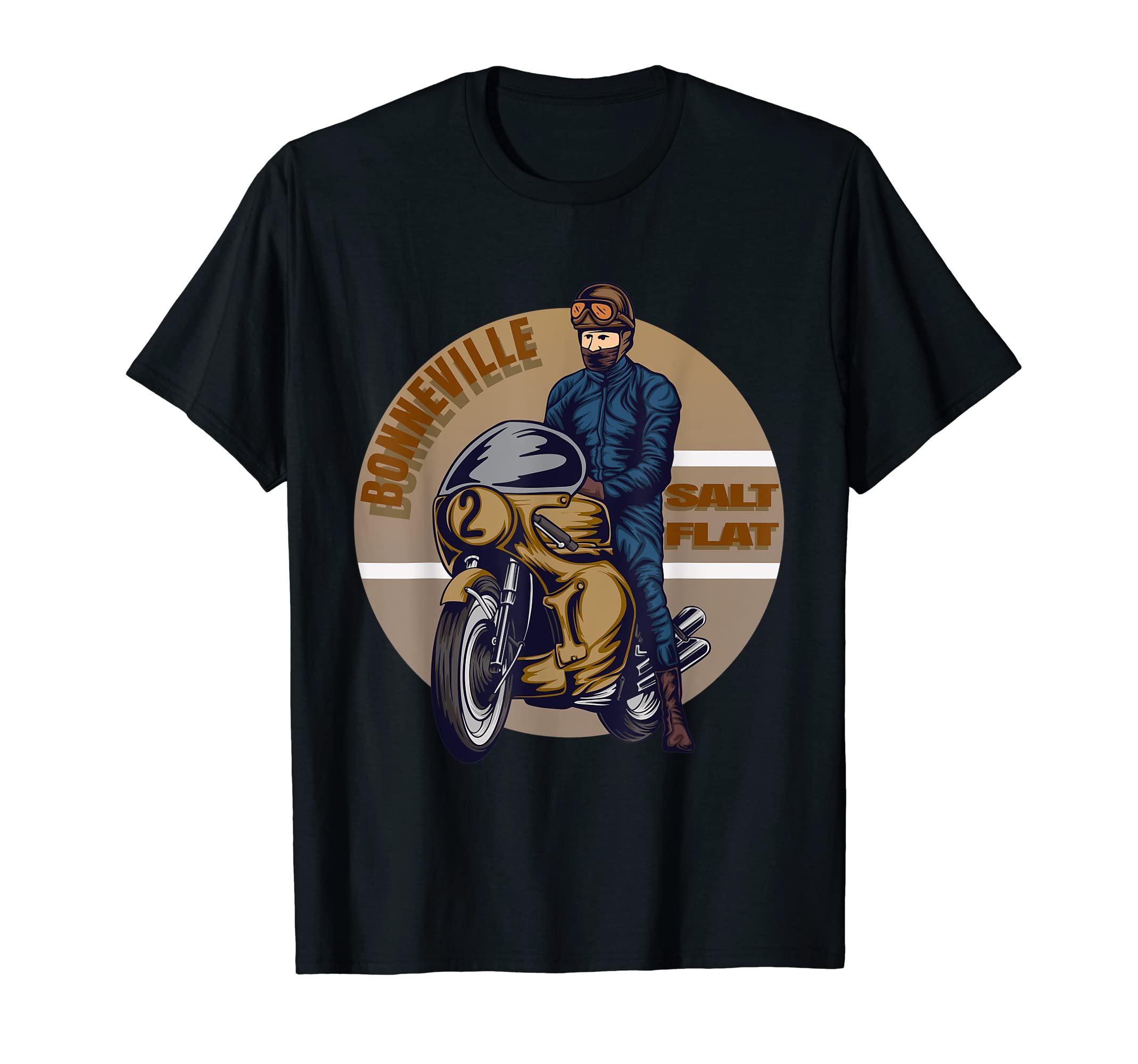 Bonneville Salt Flats Motorcycle Rider T-Shirt - Custom Art Print Unisex - T-Shirt, Sweatshirt, Hoodie