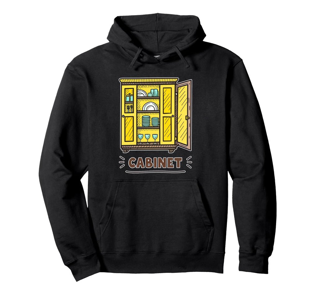 Cabinet Illustration Cozy Dishes Hoodie - Streetwear Style Men Women - T-Shirt, Sweatshirt, Hoodie