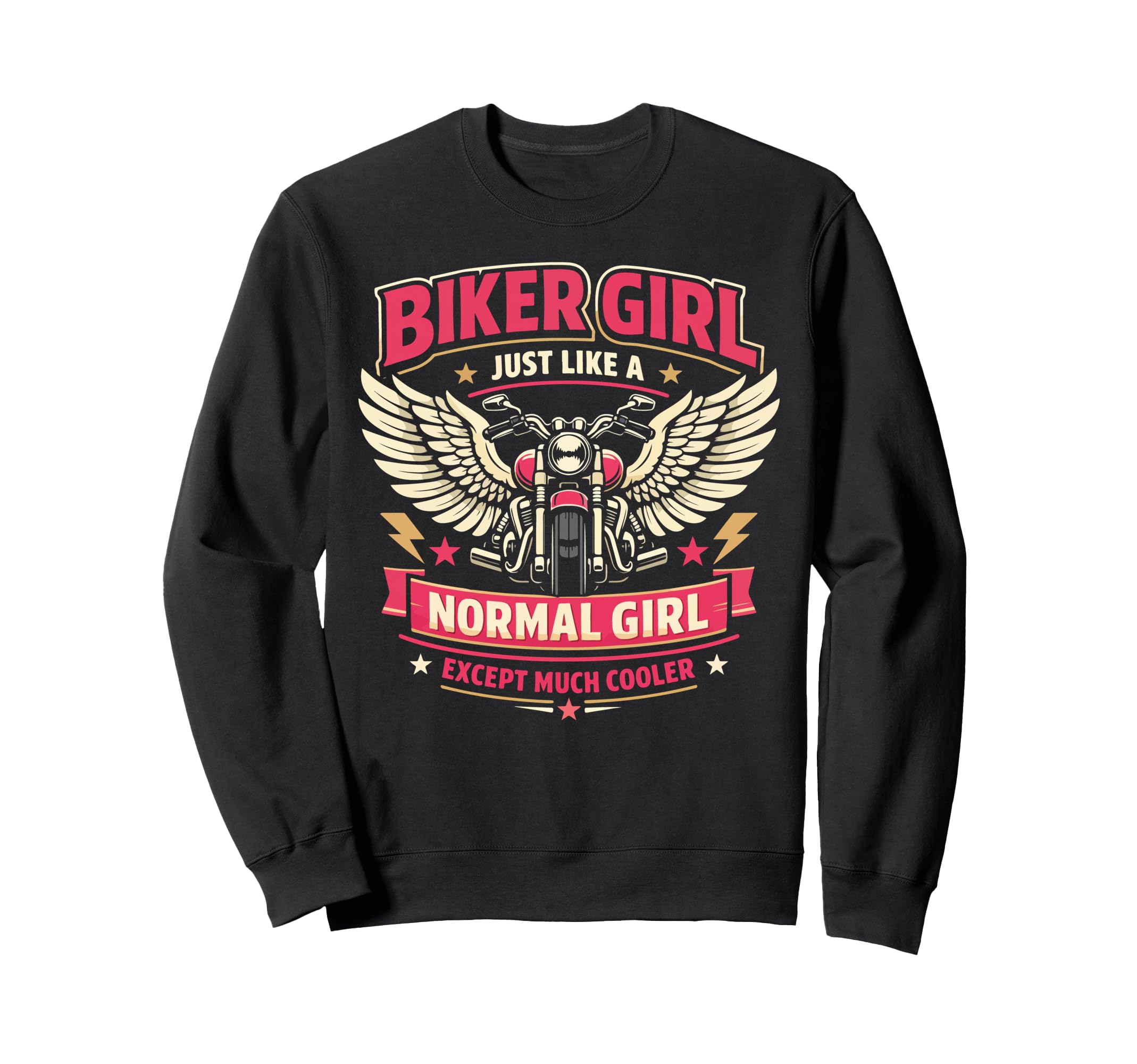 Motorcycle Biker Female Biker Sweatshirt - Graphic Print Unisex - T-Shirt, Sweatshirt, Hoodie