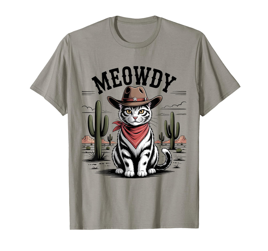 Meowdy Cat Western Country Funny Cowboy T-Shirt - Streetwear Style Unisex - T-Shirt, Sweatshirt, Hoodie