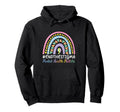 End Stigma Boho Rainbow Mental Health Hoodie - Minimalist Print Unisex - T-Shirt, Sweatshirt, Hoodie