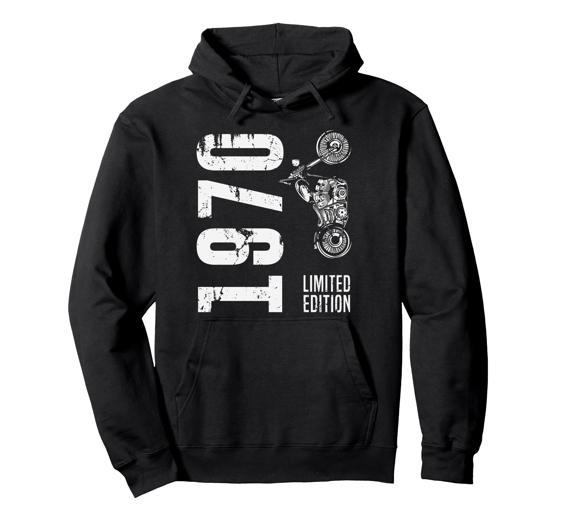 Born 1970 Motorcycle 55Th Birthday Hoodie - Graphic Print for Adults - T-Shirt, Sweatshirt, Hoodie