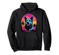 Australian Cattle Dog 80S Synthwave Hoodie - Fun Novelty Design Men Women - T-Shirt, Sweatshirt, Hoodie