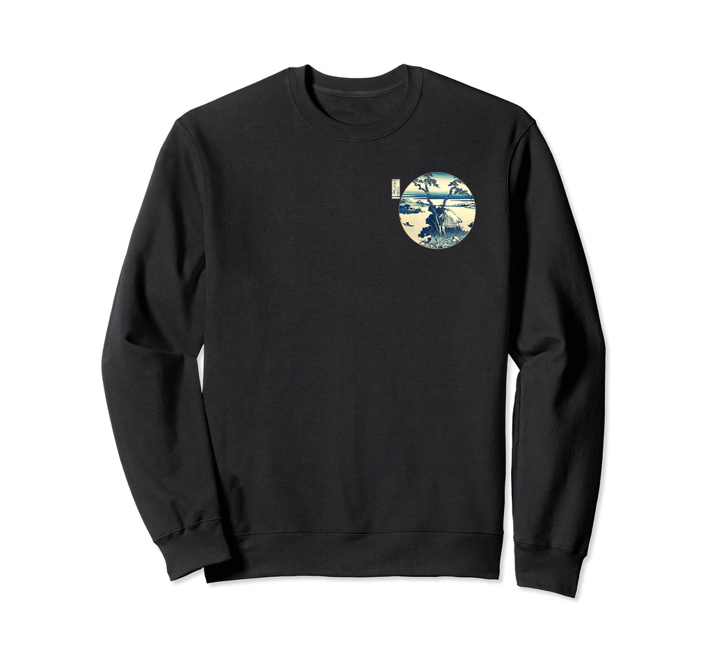Famous Japanese Art Lake Suwa Hokusai Sweatshirt - Graphic Print Men Women - T-Shirt, Sweatshirt, Hoodie