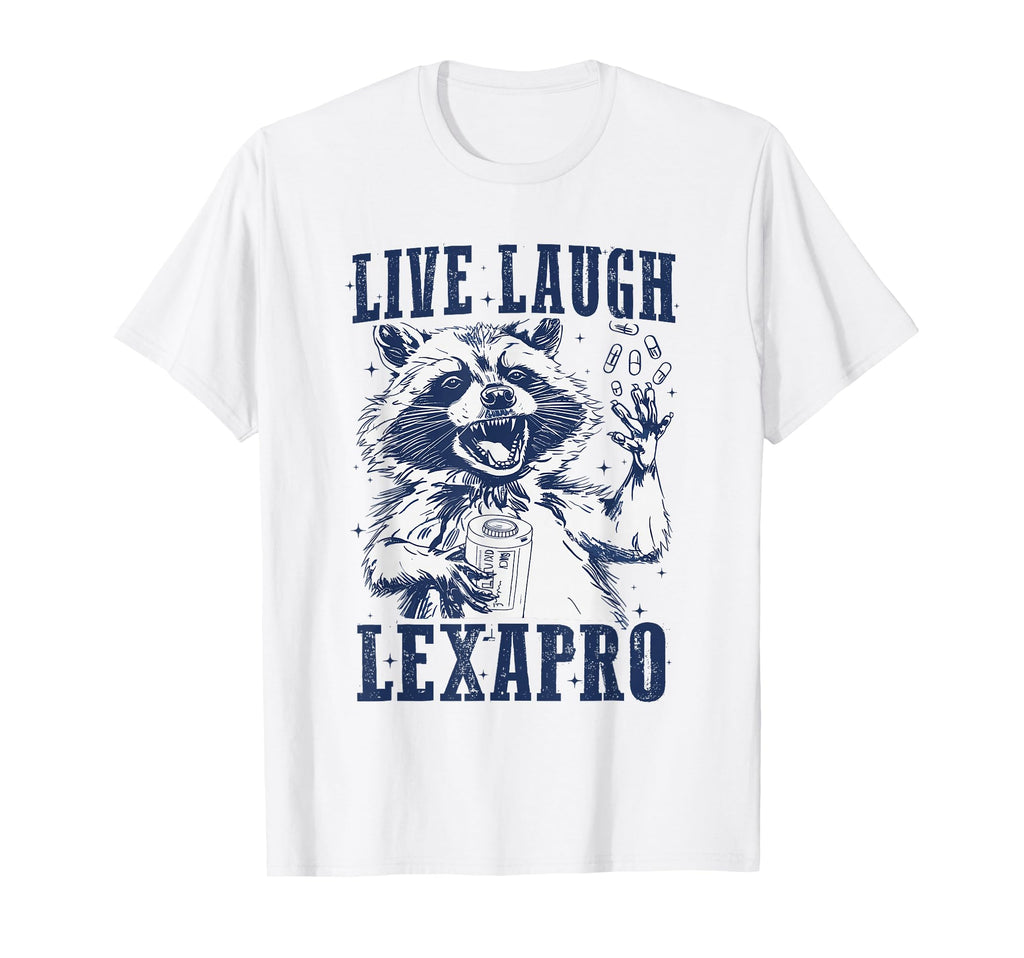 Live Laugh Lexapro Groovy Mental T-Shirt - Minimalist Print for Adults - T-Shirt, Sweatshirt, Hoodie