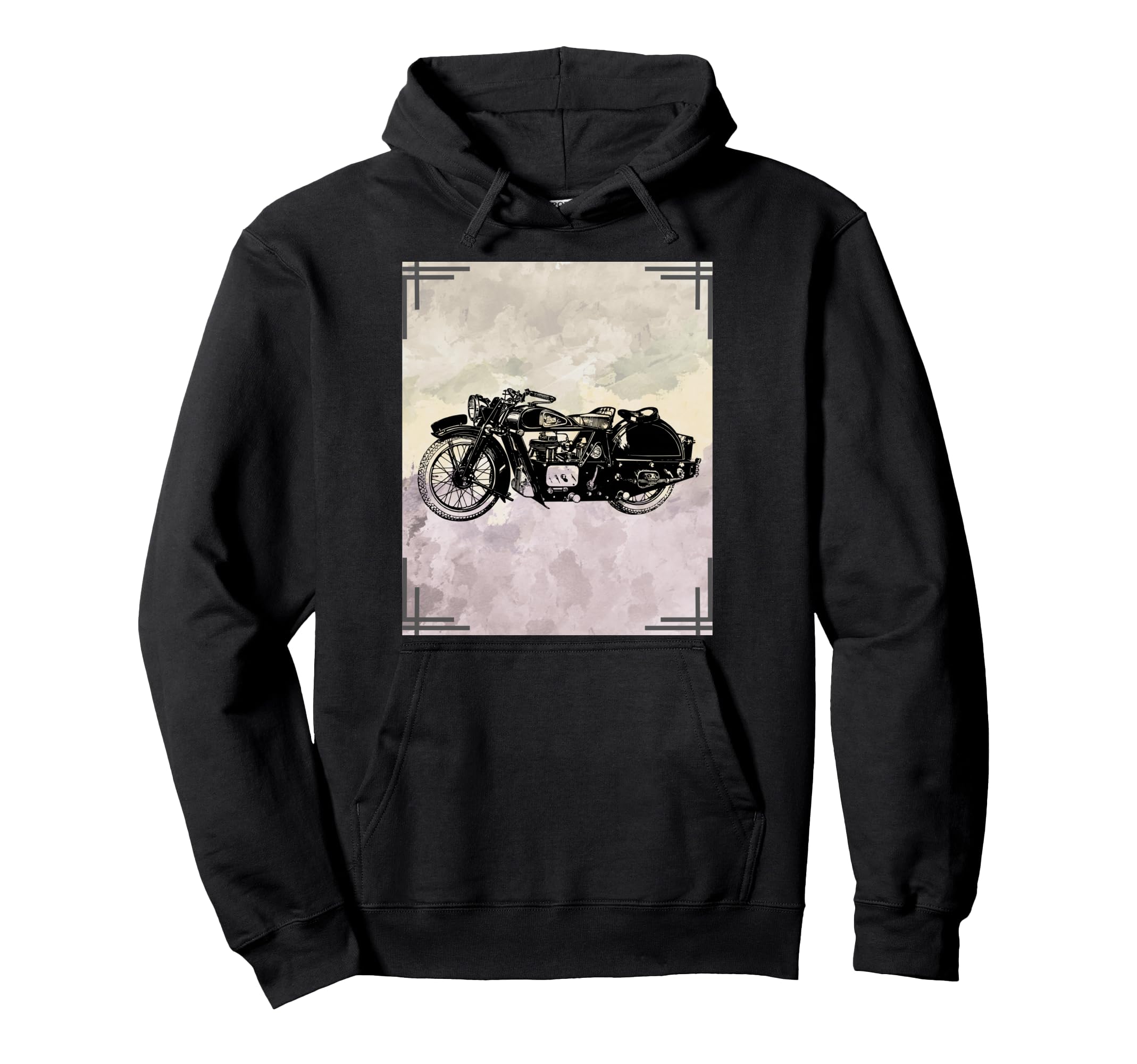 Drawing Motorcycle Hoodie - Trendy Graphic Men Women - T-Shirt, Sweatshirt, Hoodie